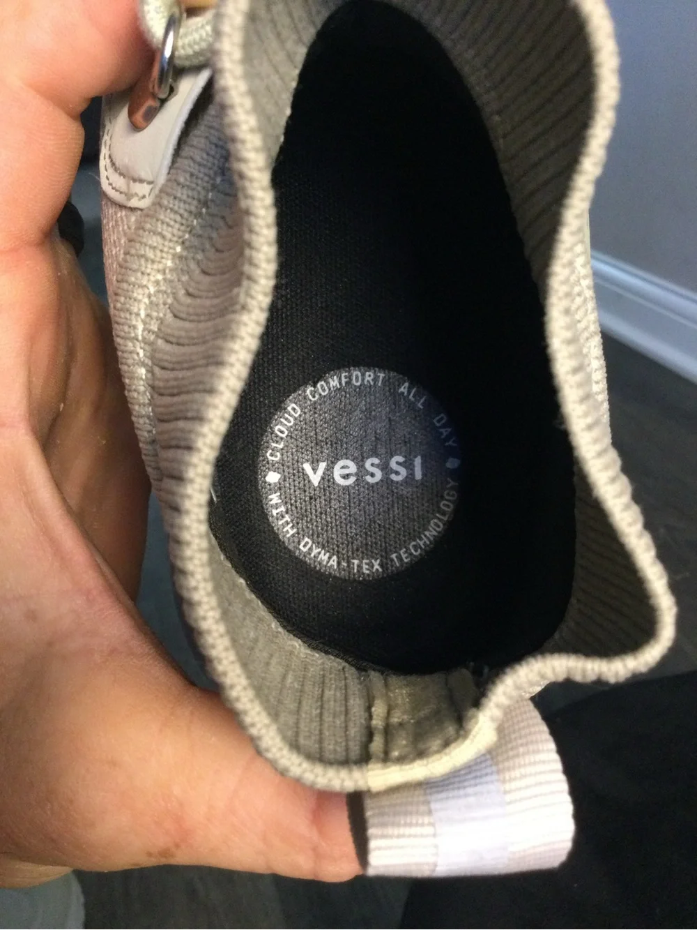 Vessi Cream Color Slip-On WATERPROOF Knit Boot